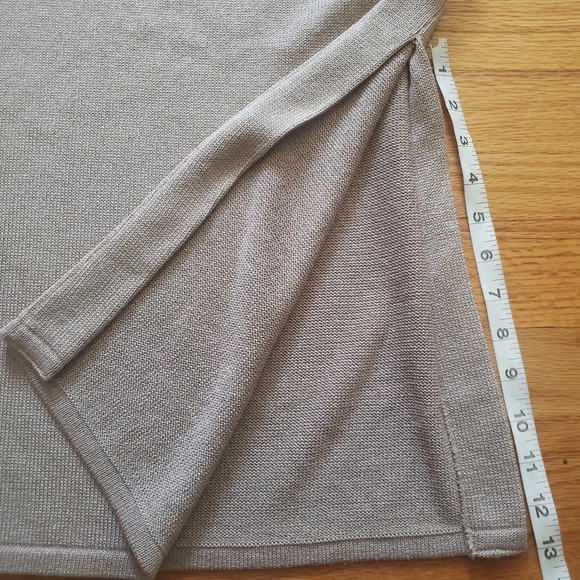 Phillipe Marques sz 12 sweater skirt set USA Made tan embellished sweater - Picture 4 of 12